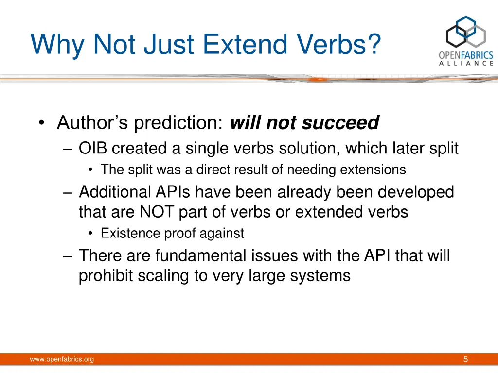 why not just extend verbs