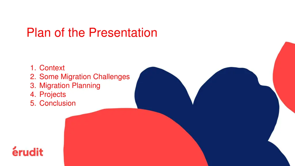 plan of the presentation