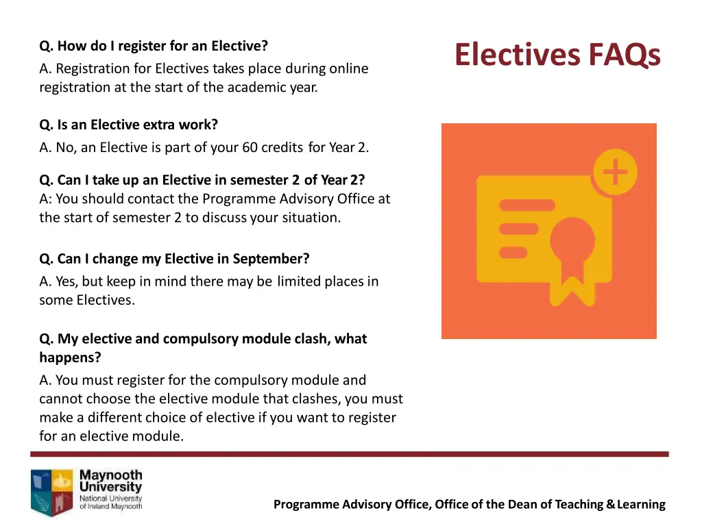electivesfaqs