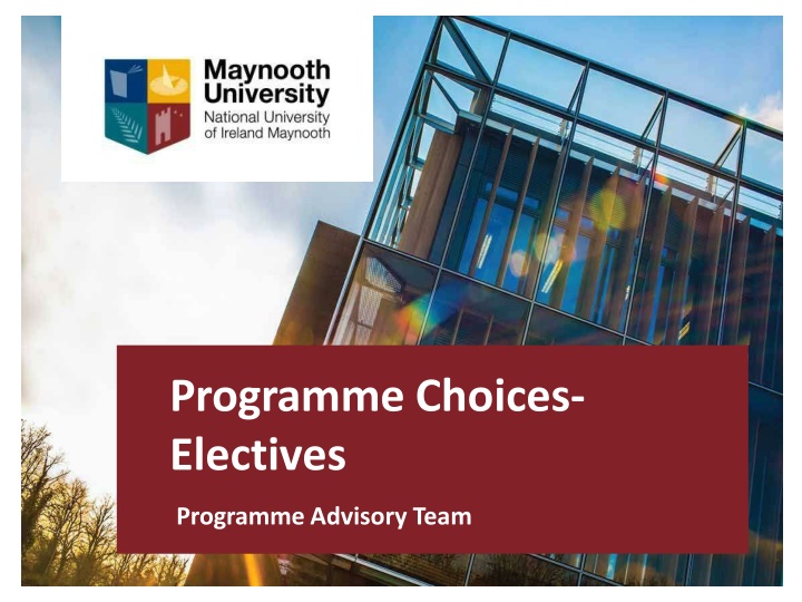 programme choices electives
