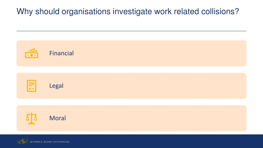 why should organisations investigate work related