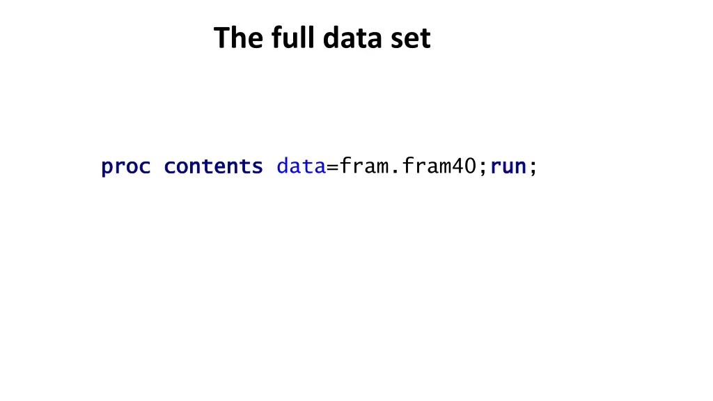the full data set