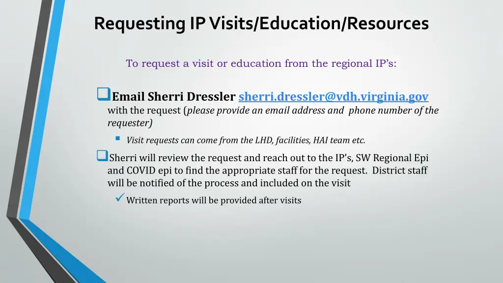 requesting ip visits education resources