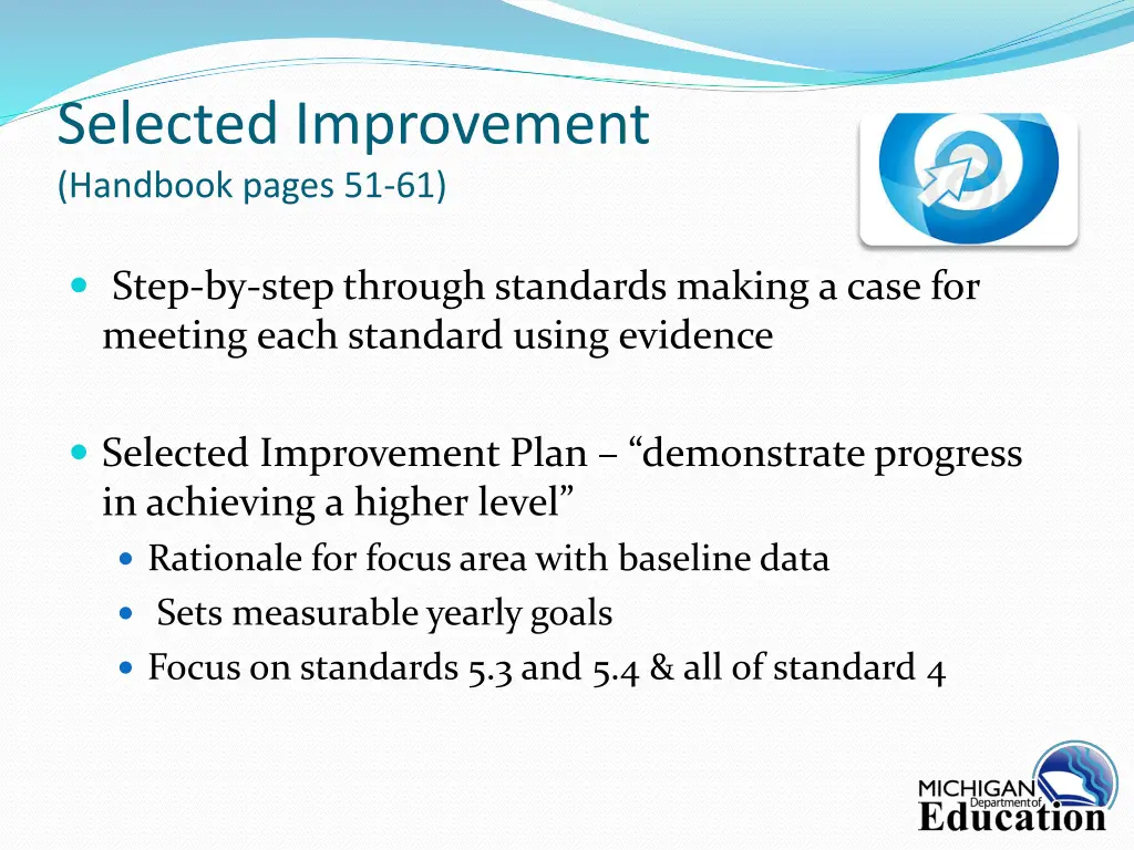 selected improvement handbook pages 51 61