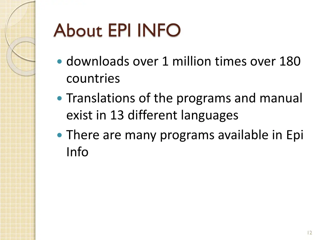 about epi info 1
