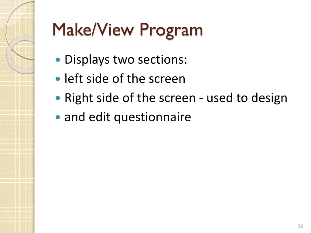make view program