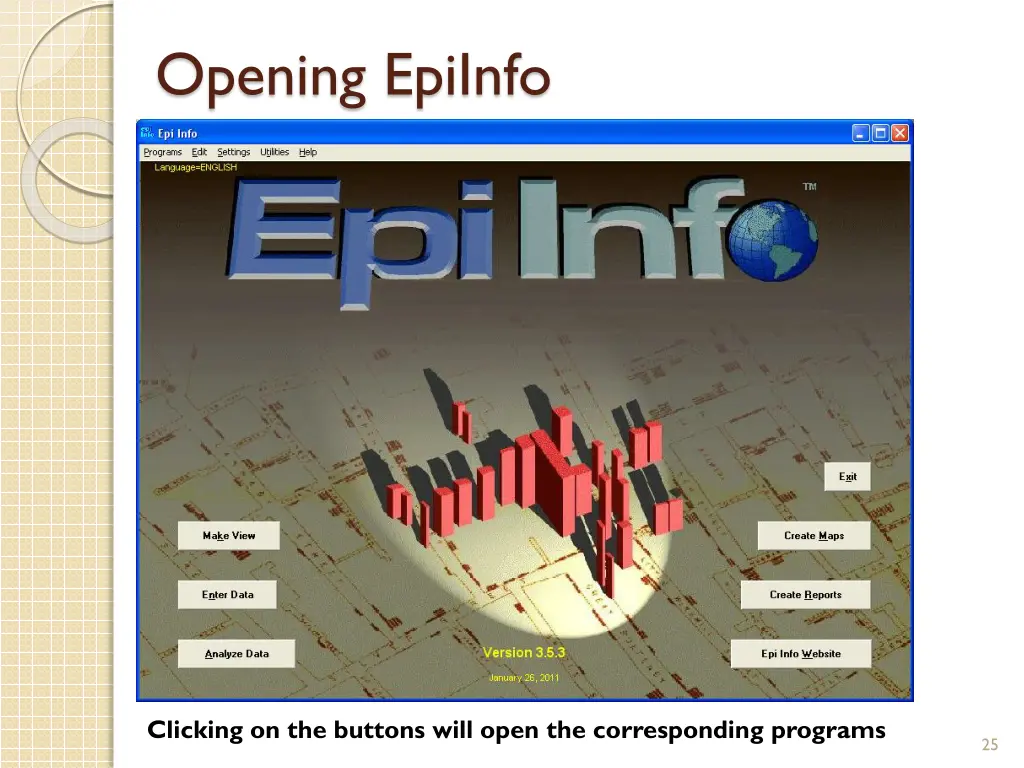 opening epiinfo