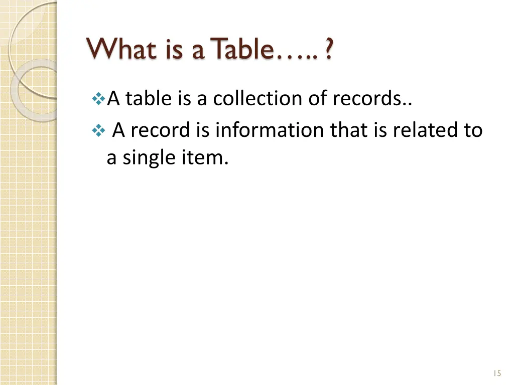 what is a table