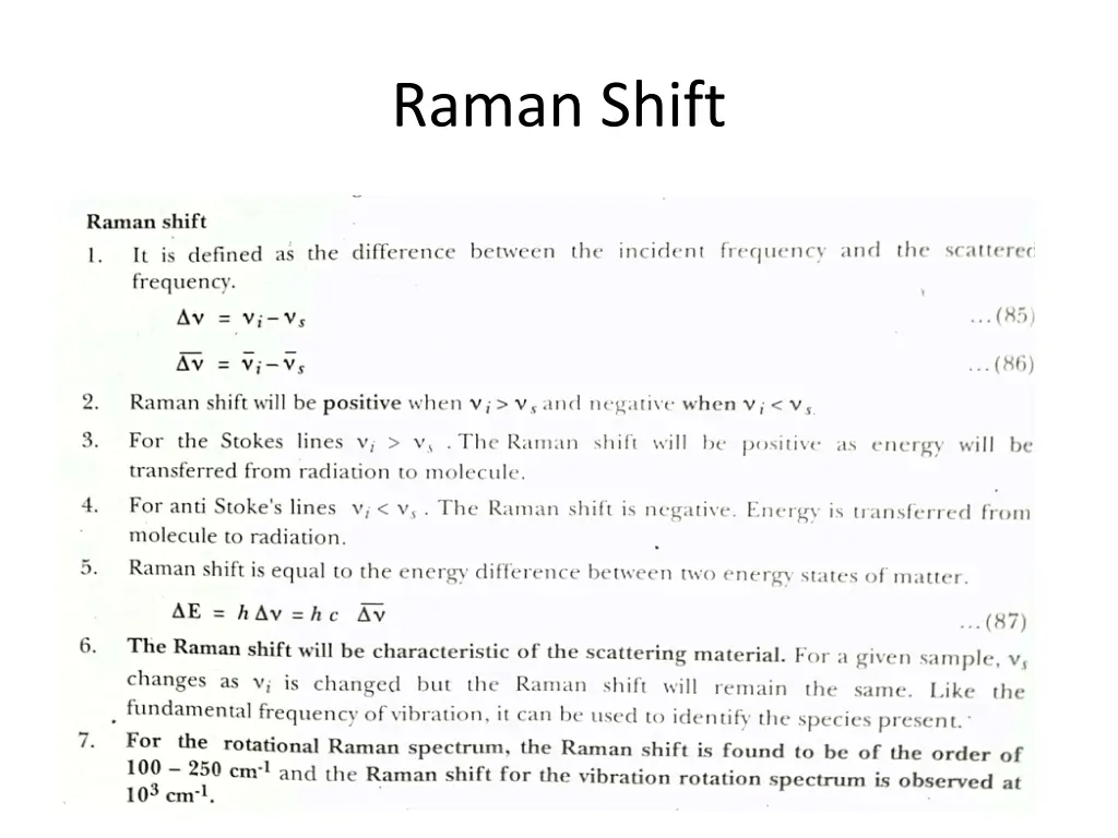 raman shift