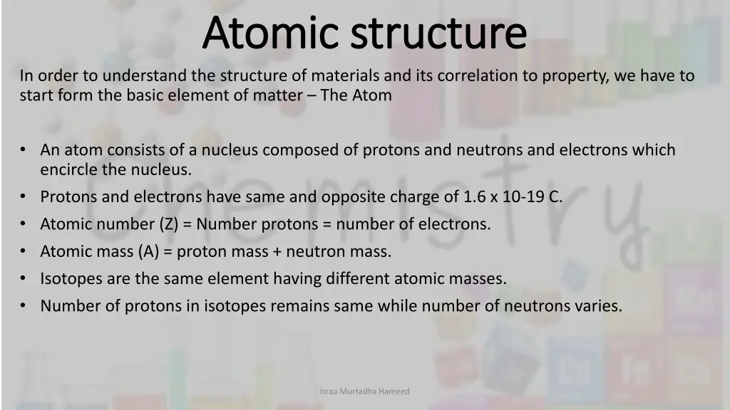 atomic structure atomic structure