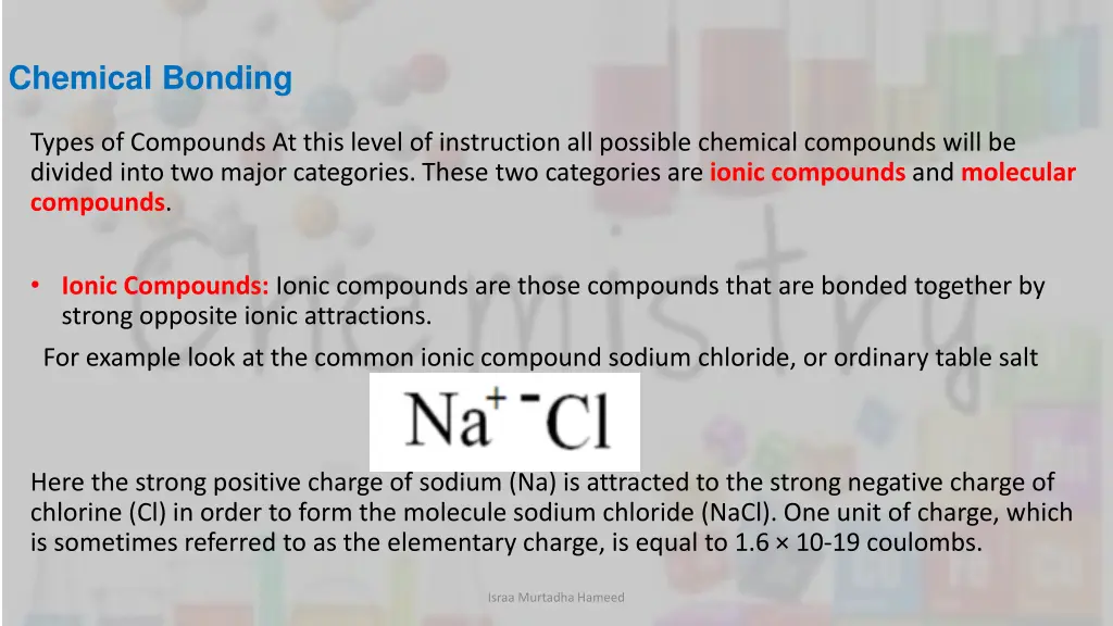 chemical bonding