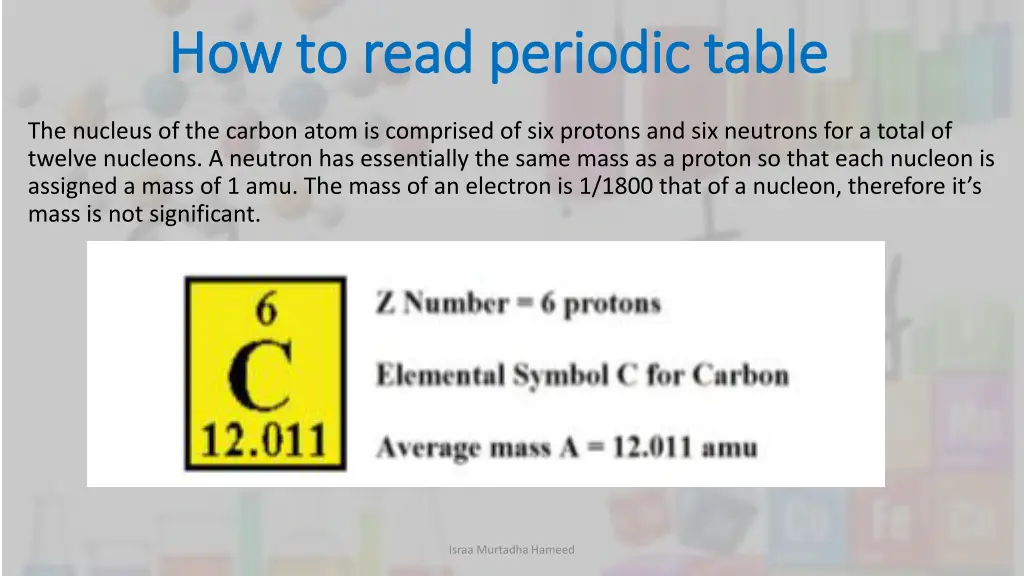 how to read periodic table how to read periodic