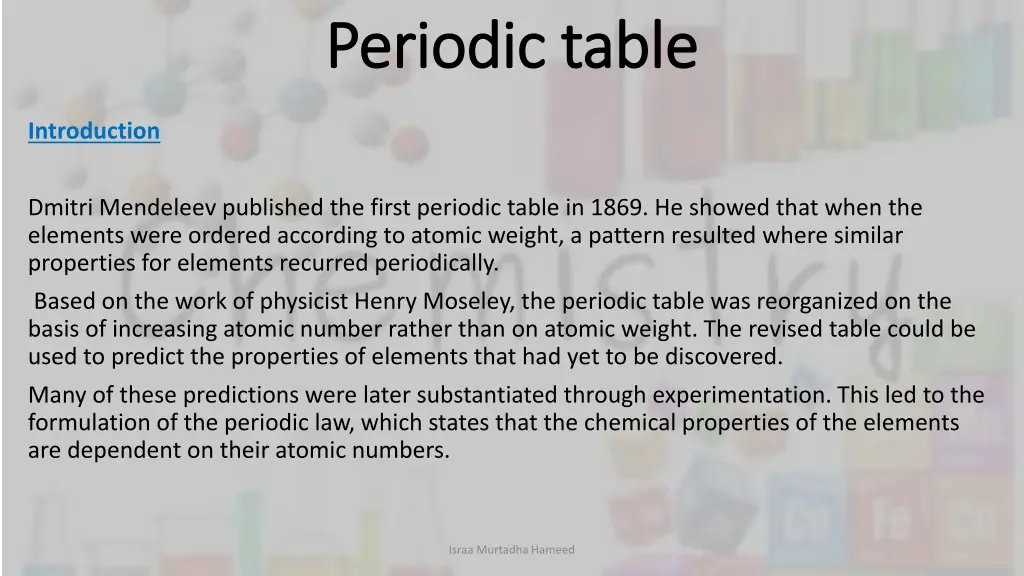 periodic table periodic table