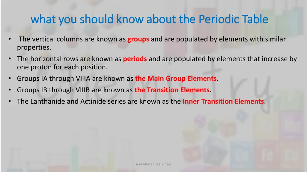 what you should know about the periodic table