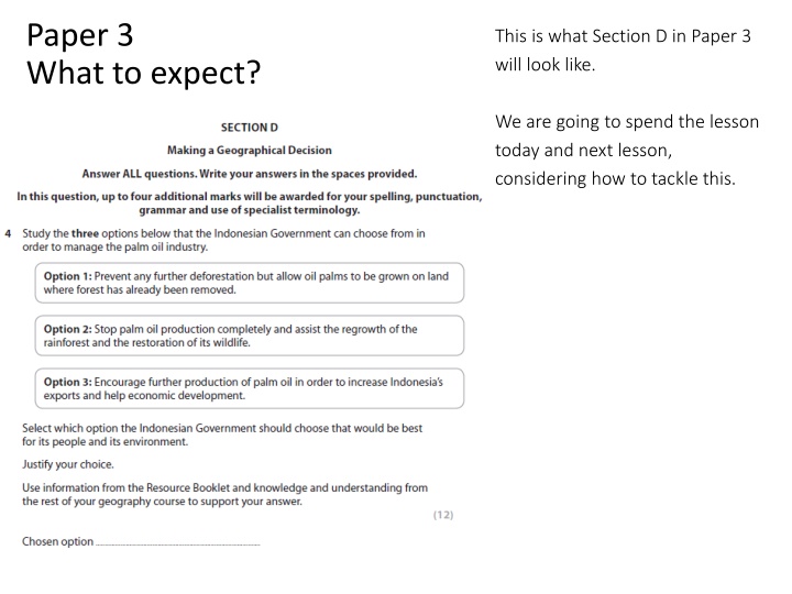 paper 3 what to expect