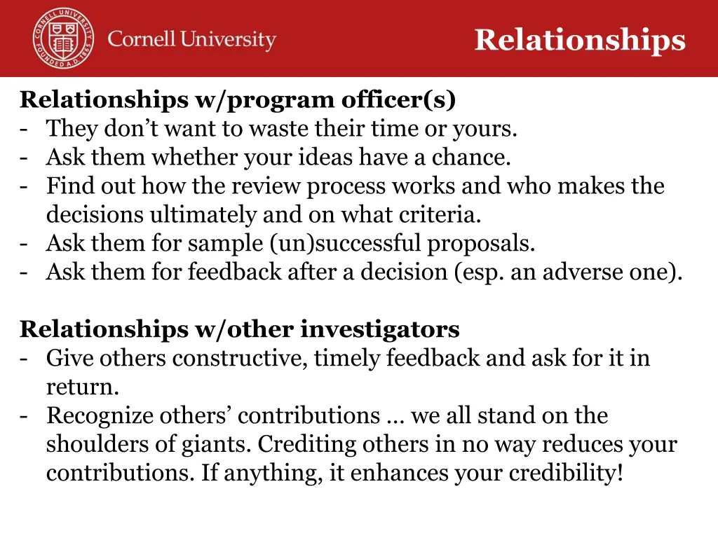 relationships
