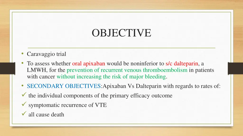 objective