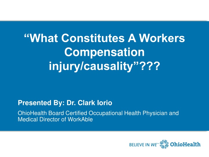 what constitutes a workers compensation injury