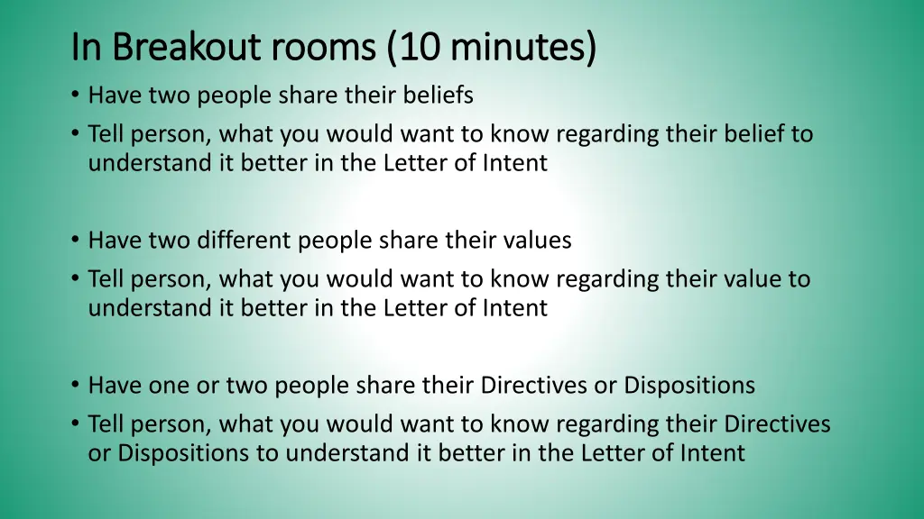 in breakout rooms 10 minutes in breakout rooms