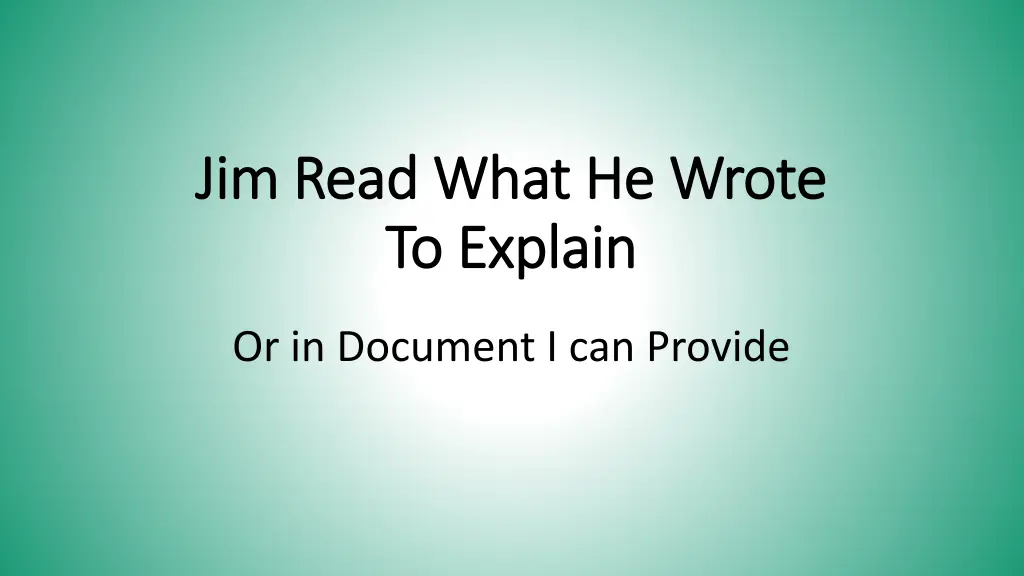 jim read what he wrote jim read what he wrote