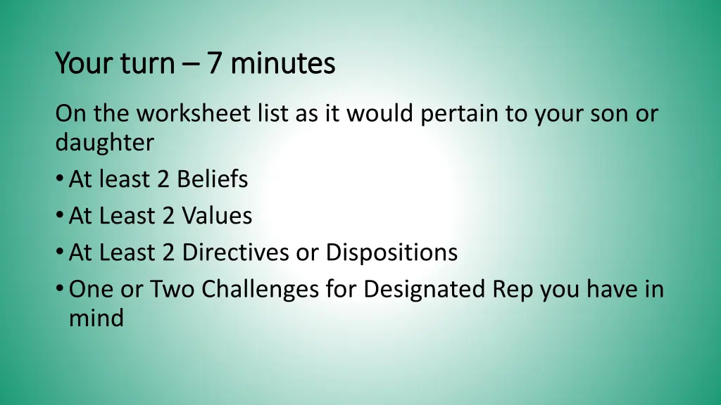 your turn your turn 7 minutes