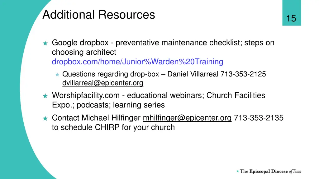 additional resources