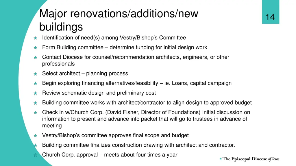 major renovations additions new buildings