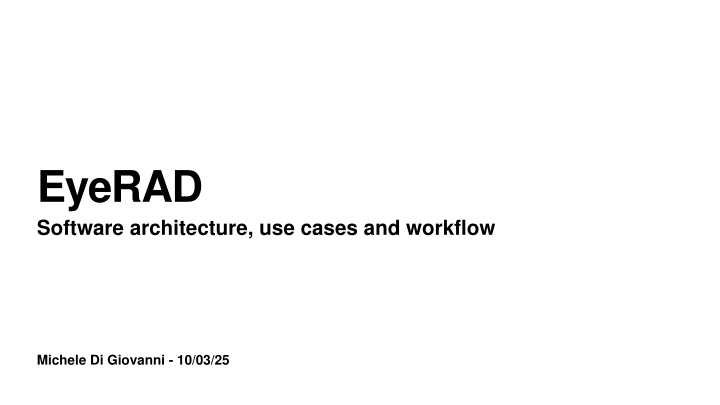 eyerad software architecture use cases