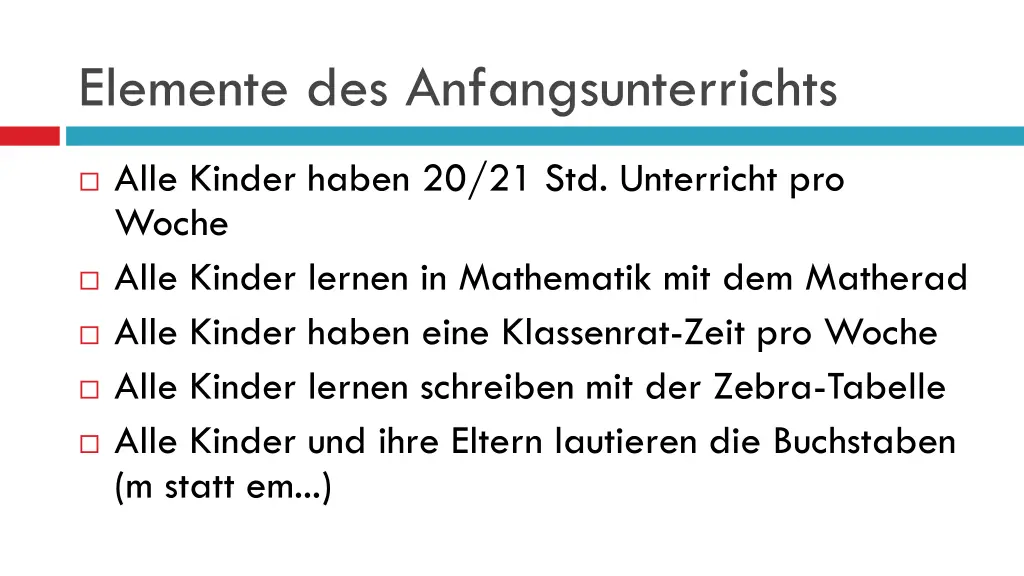 elemente des anfangsunterrichts 1