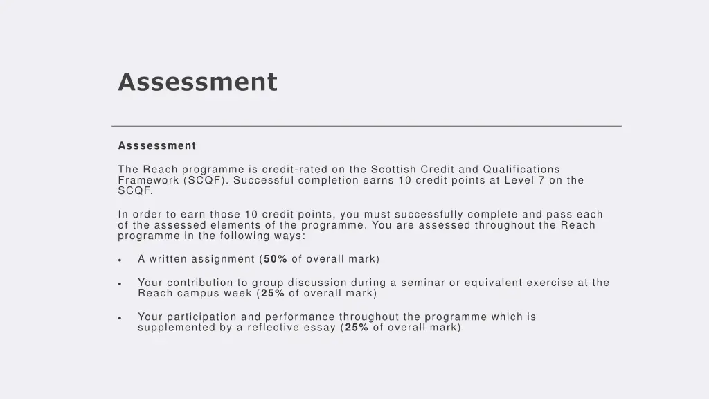 assessment