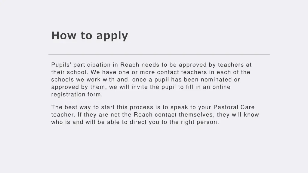 how to apply