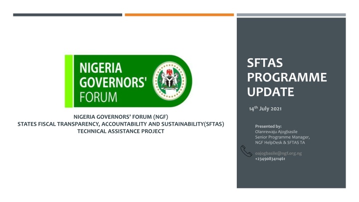 sftas programme update