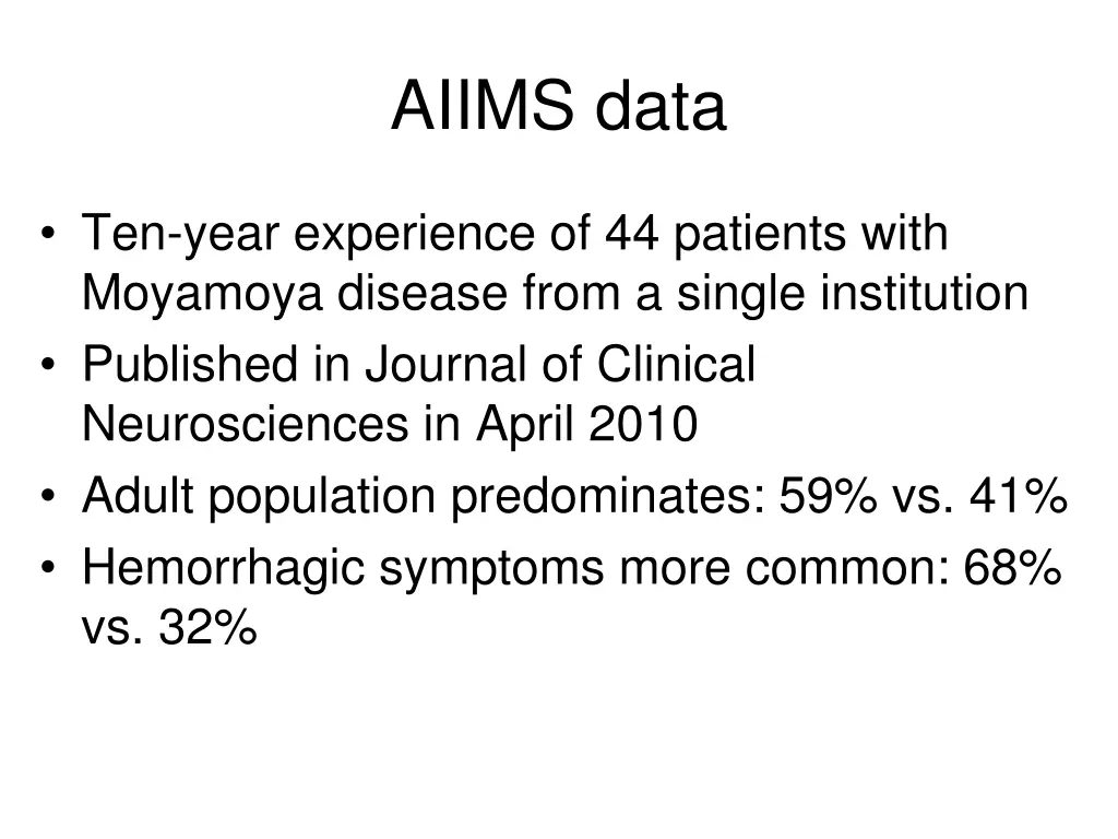 aiims data