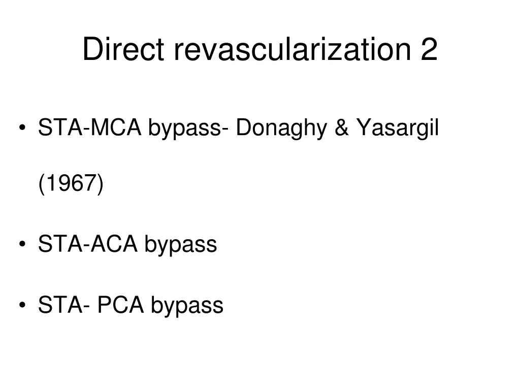 direct revascularization 2