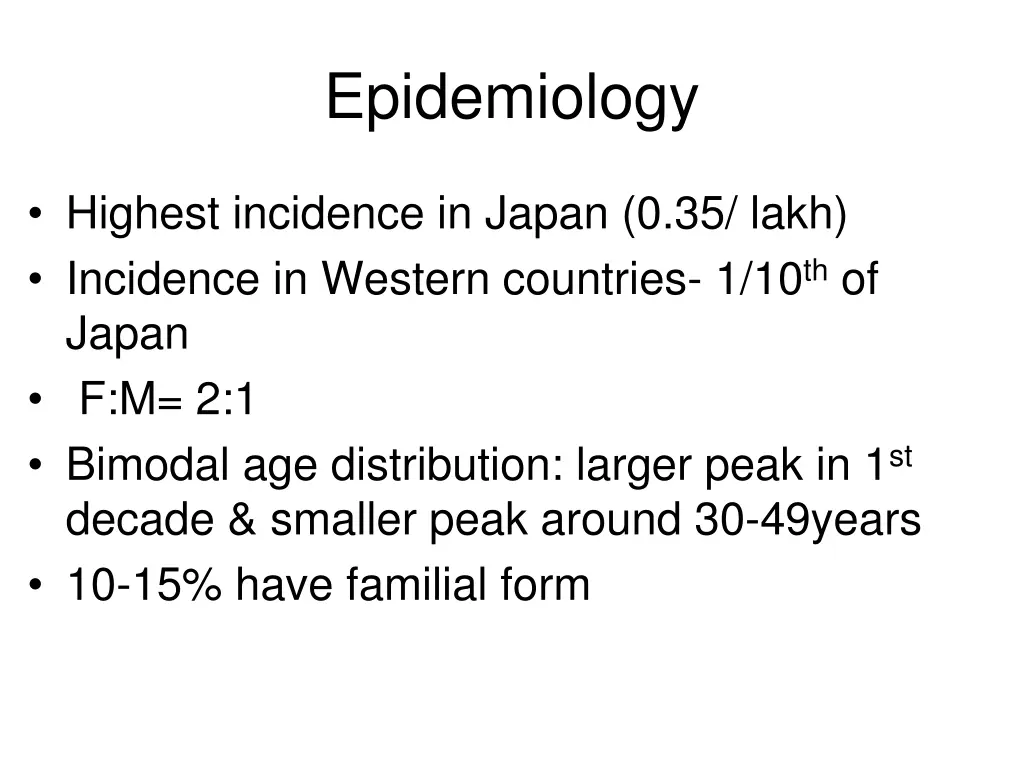 epidemiology