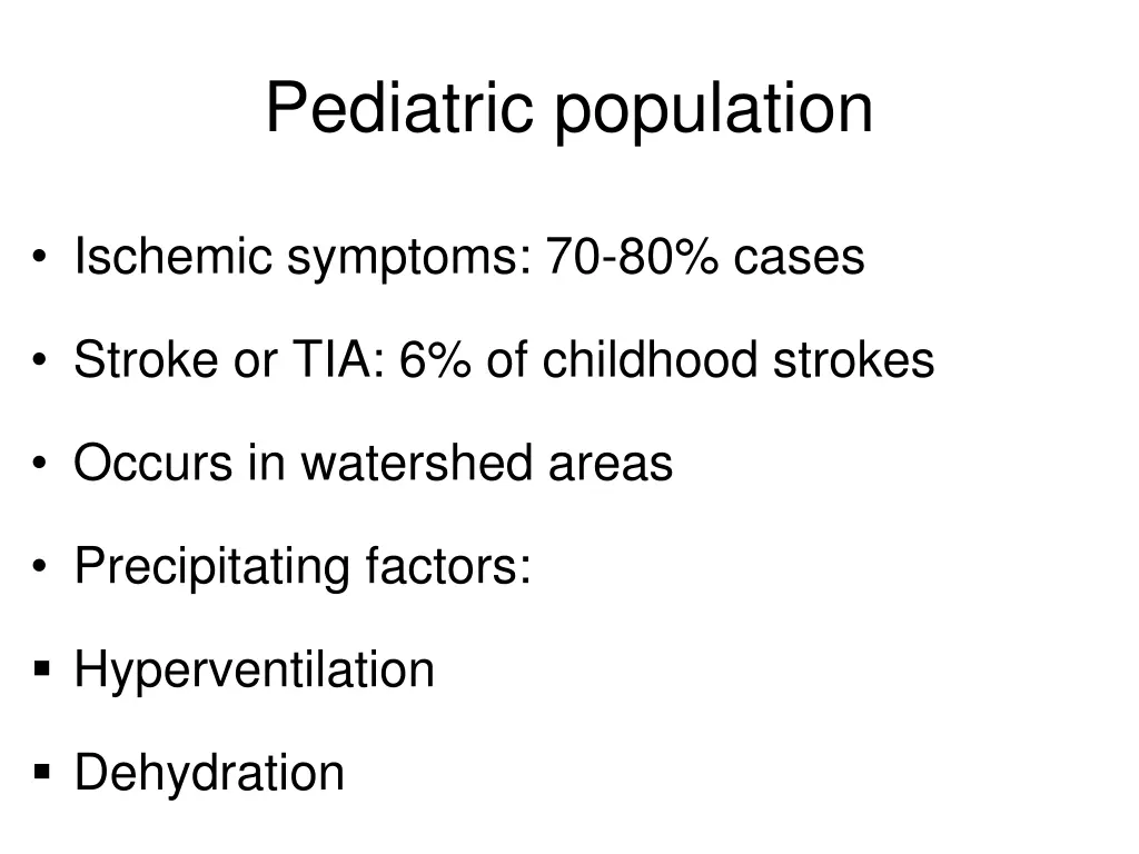 pediatric population