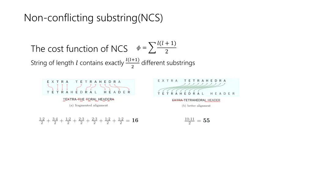 non conflicting substring ncs 1