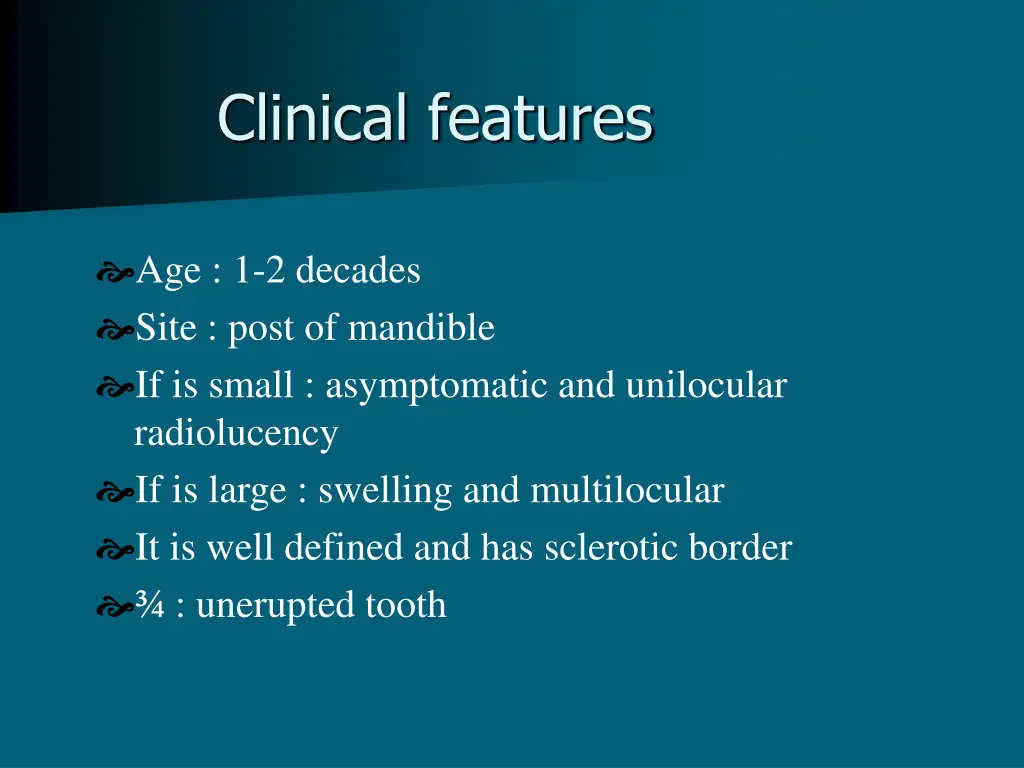 clinical features 2