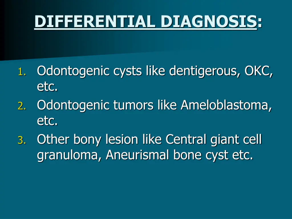 differential diagnosis