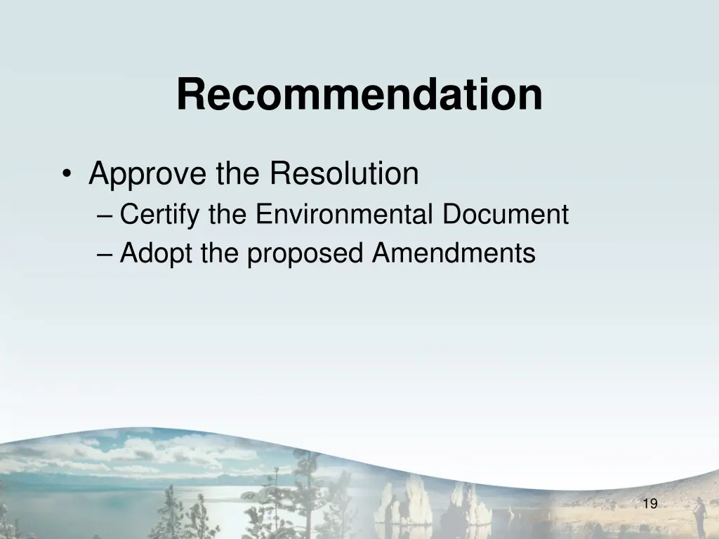 recommendation