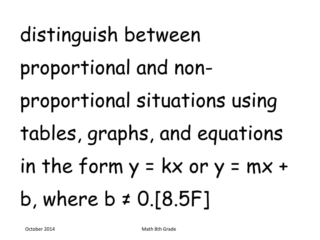 distinguish between proportional
