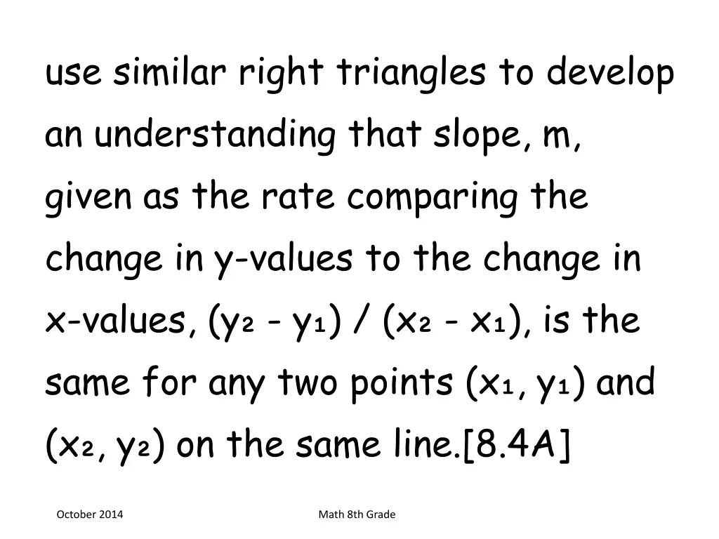 use similar right triangles to develop