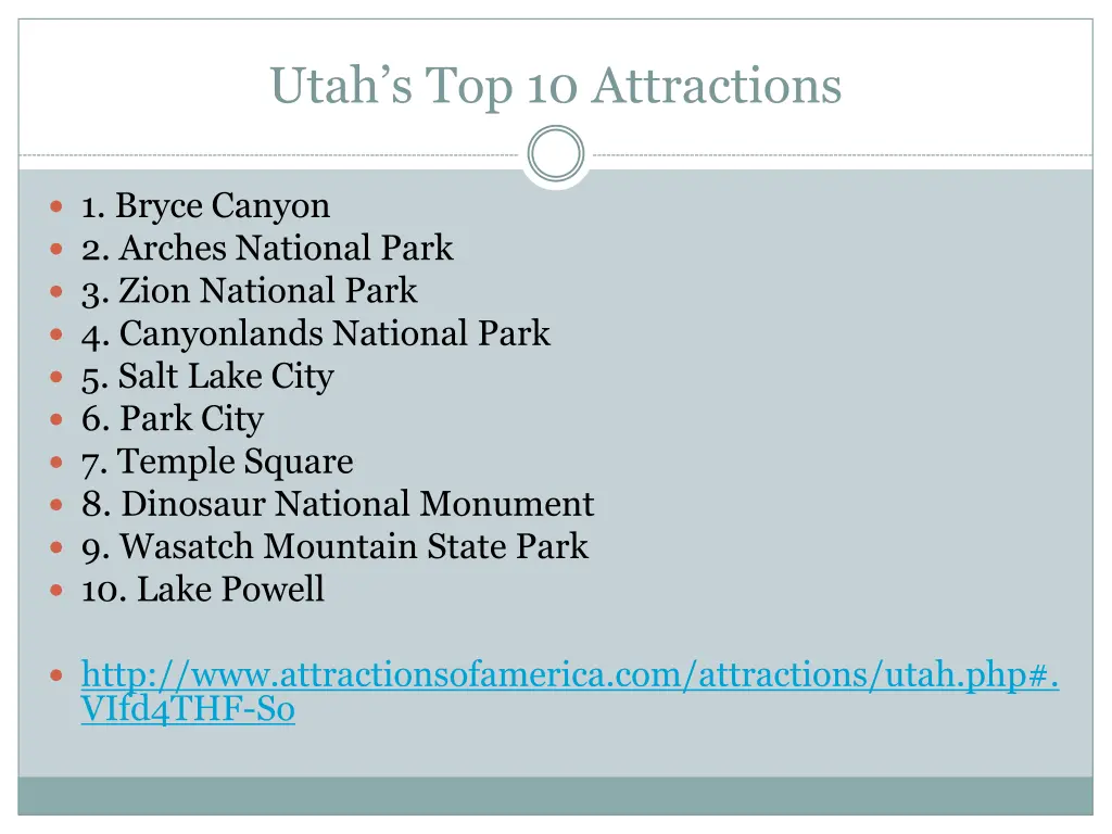 utah s top 10 attractions