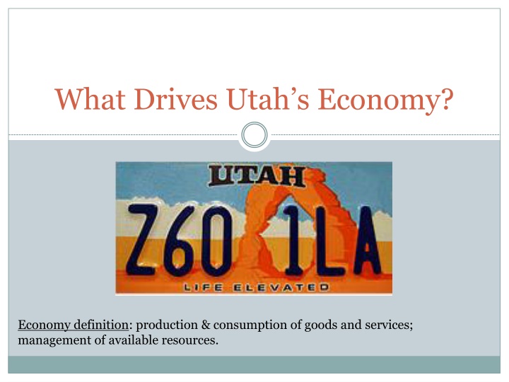 what drives utah s economy