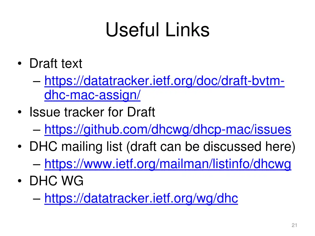 useful links