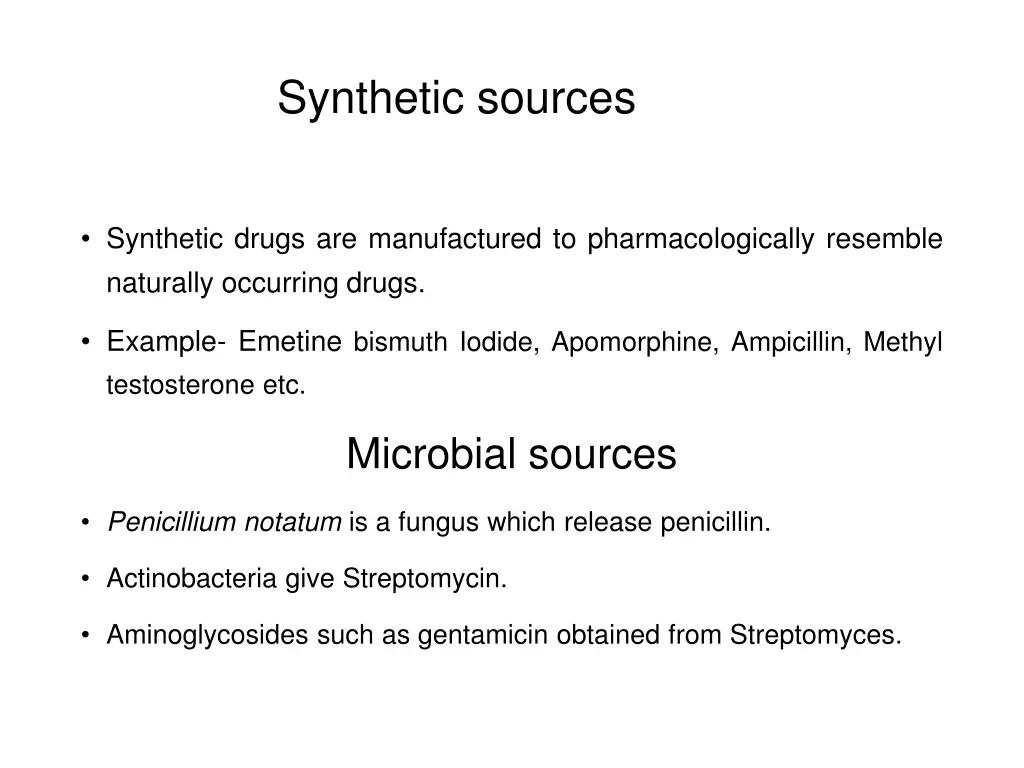 synthetic sources
