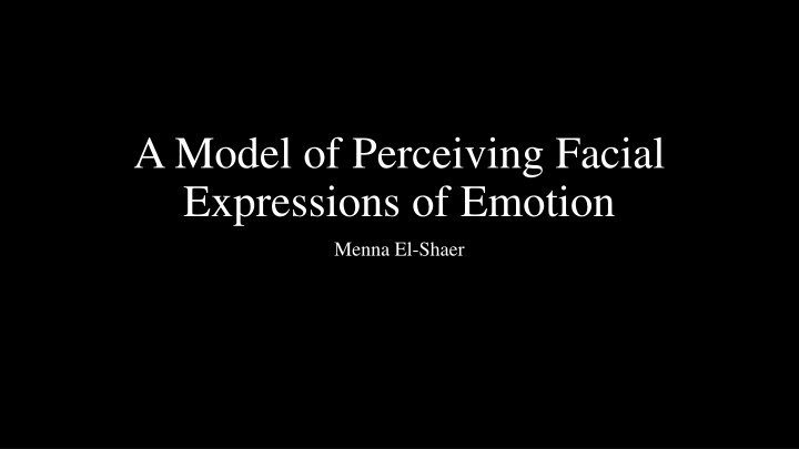a model of perceiving facial expressions