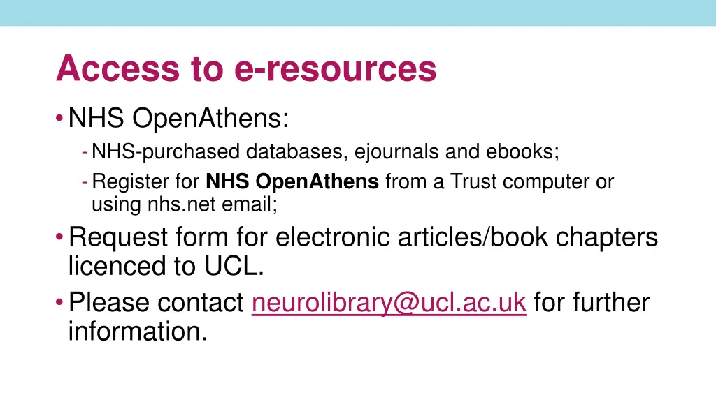 access to e resources nhs openathens