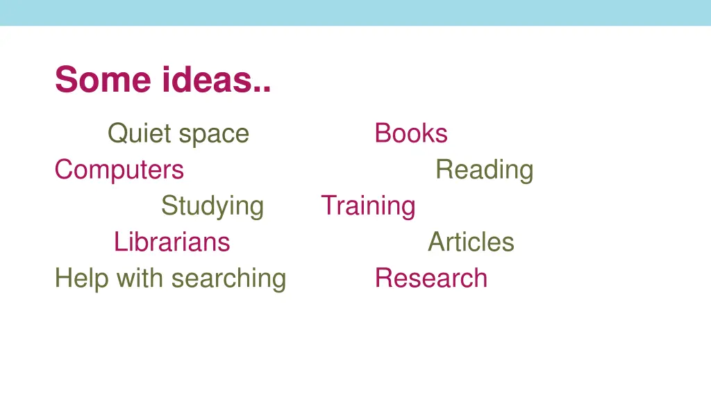 some ideas