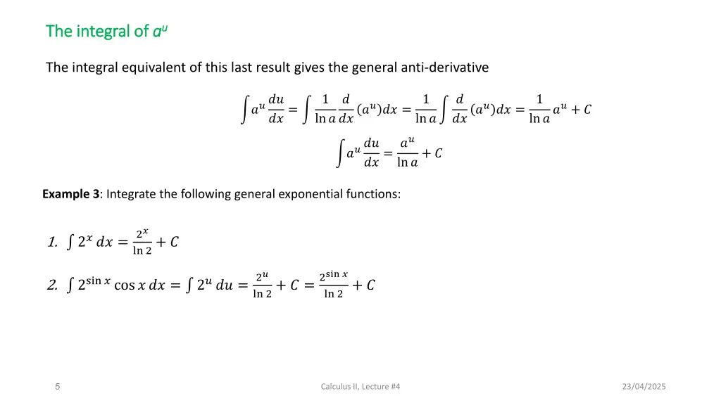 the integral of the integral of a a u u
